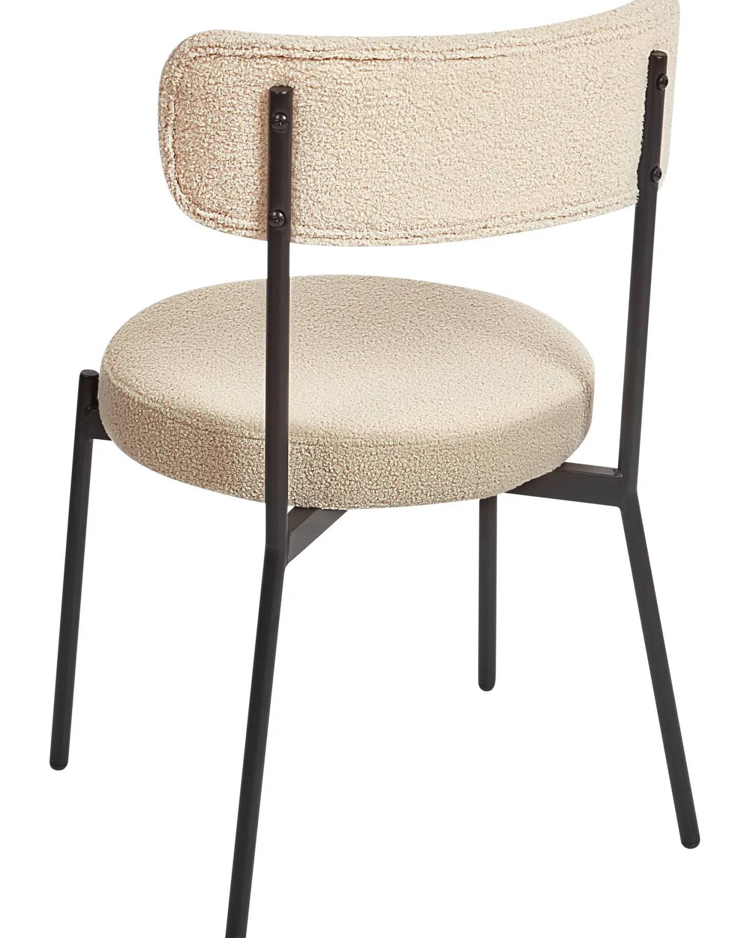 Sæt med 2 spisebordsstole ALLISON Boucle Lys Beige