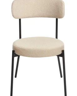Sæt med 2 spisebordsstole ALLISON Boucle Lys Beige