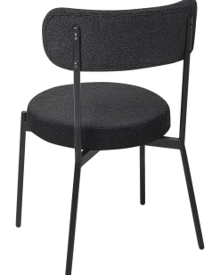 Sæt med 2 spisebordsstole ALLISON Boucle Sort
