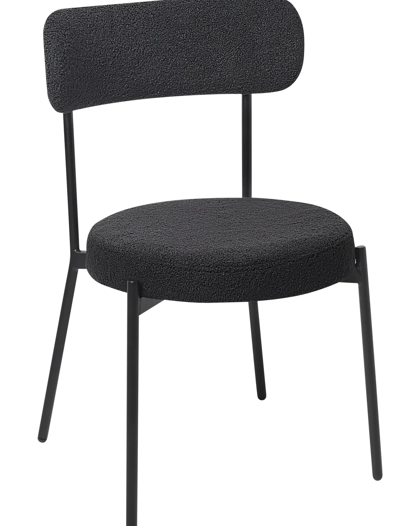 Sæt med 2 spisebordsstole ALLISON Boucle Sort