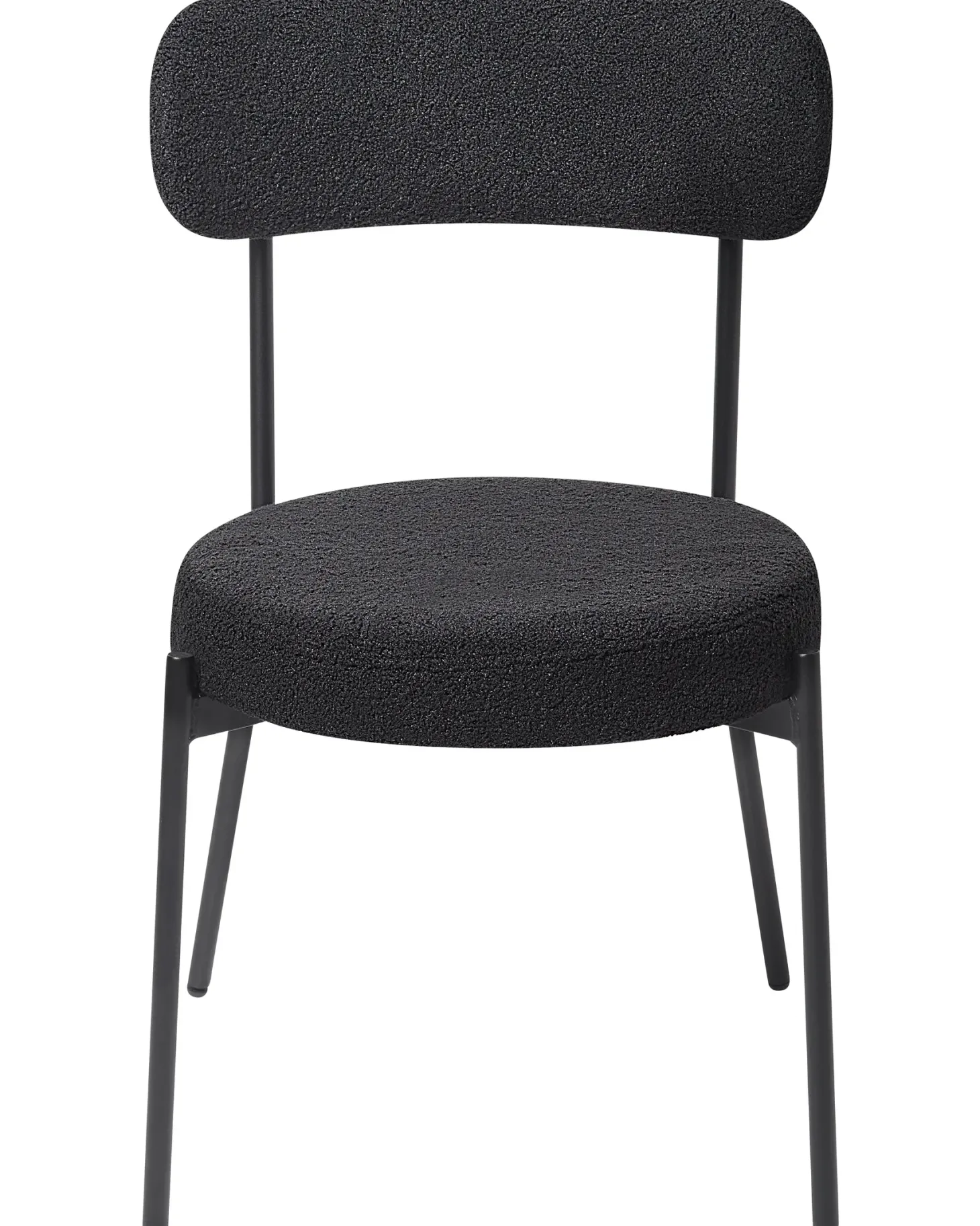 Sæt med 2 spisebordsstole ALLISON Boucle Sort