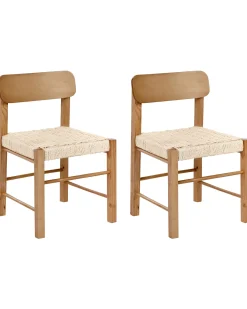 Sæt med 2 spisebordsstole ALLOS Træ Brun