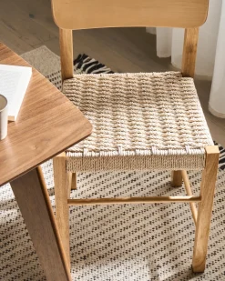 Sæt med 2 spisebordsstole ALLOS Træ Lysebrun
