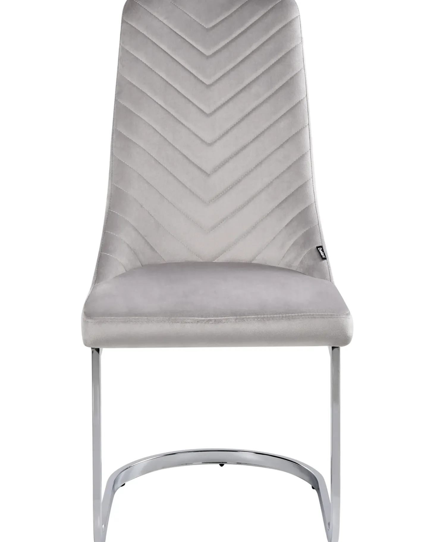 Sæt med 2 spisebordsstole ALTOONA Velour Grå