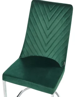 Sæt med 2 spisebordsstole ALTOONA Velour Smaragdgrøn
