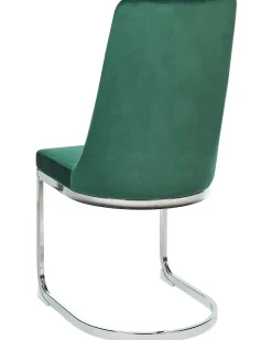 Sæt med 2 spisebordsstole ALTOONA Velour Smaragdgrøn
