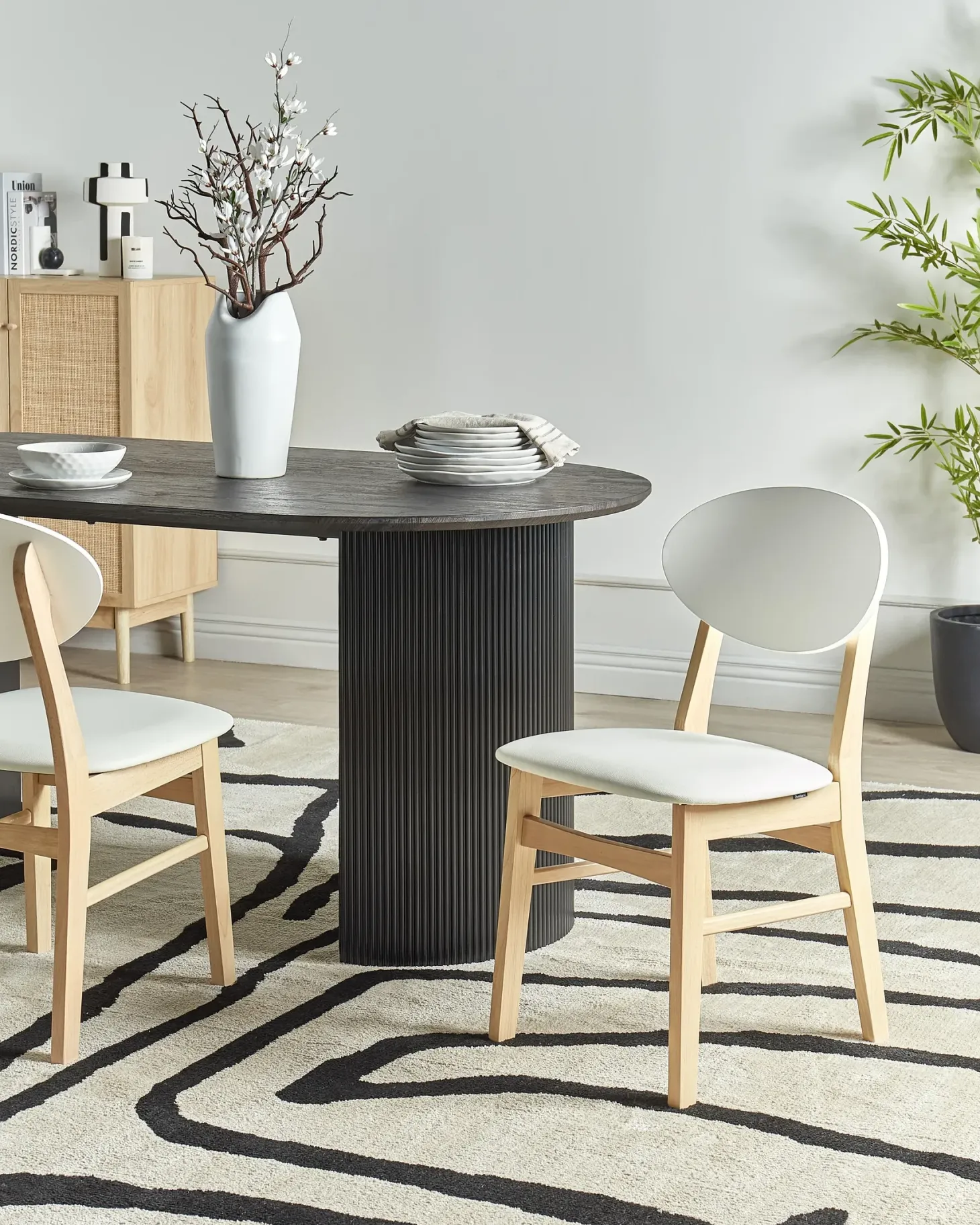 Sæt med 2 spisebordsstole AMERY Træ