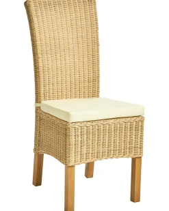 Sæt med 2 spisebordsstole ANDES Rattan Naturlig