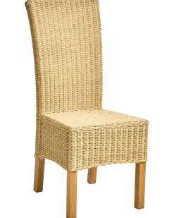 Sæt med 2 spisebordsstole ANDES Rattan Naturlig