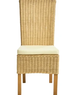 Sæt med 2 spisebordsstole ANDES Rattan Naturlig