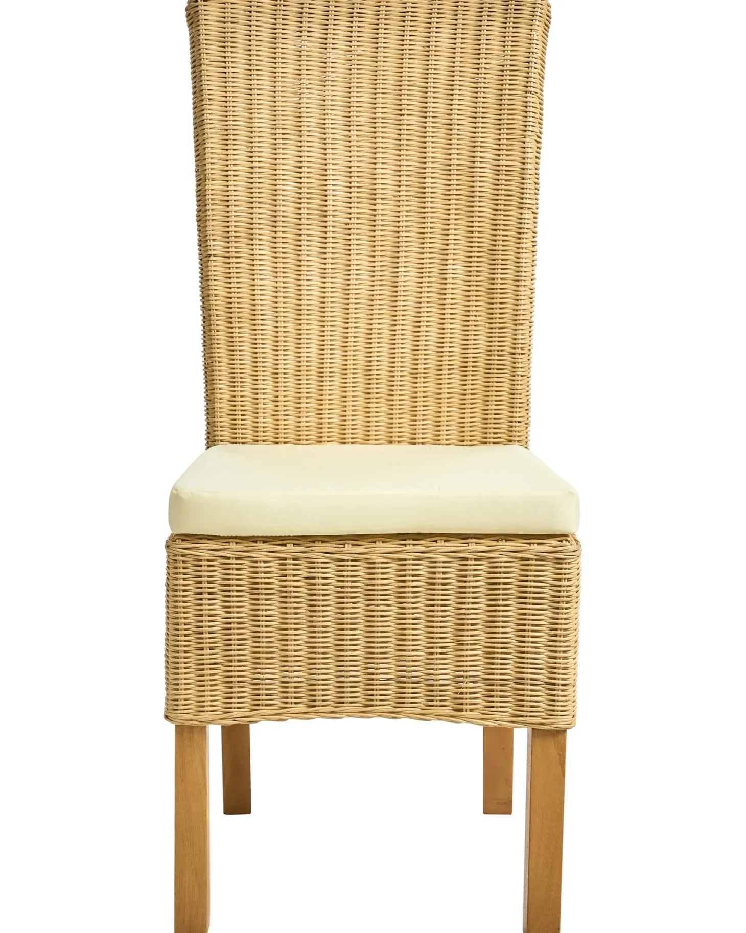 Sæt med 2 spisebordsstole ANDES Rattan Naturlig