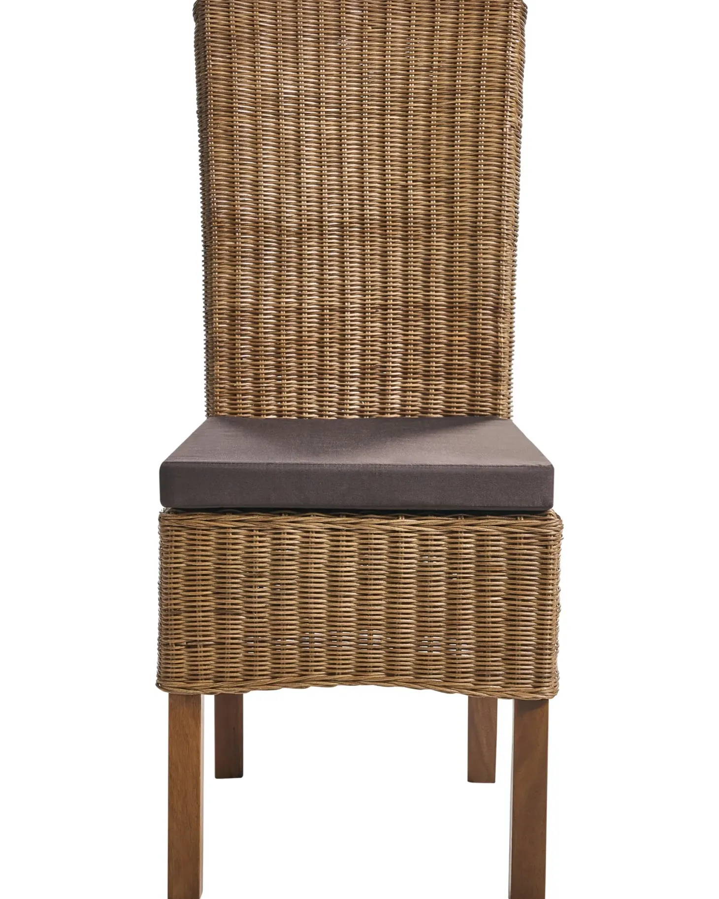 Sæt med 2 spisebordsstole ANDES Rattan Brun