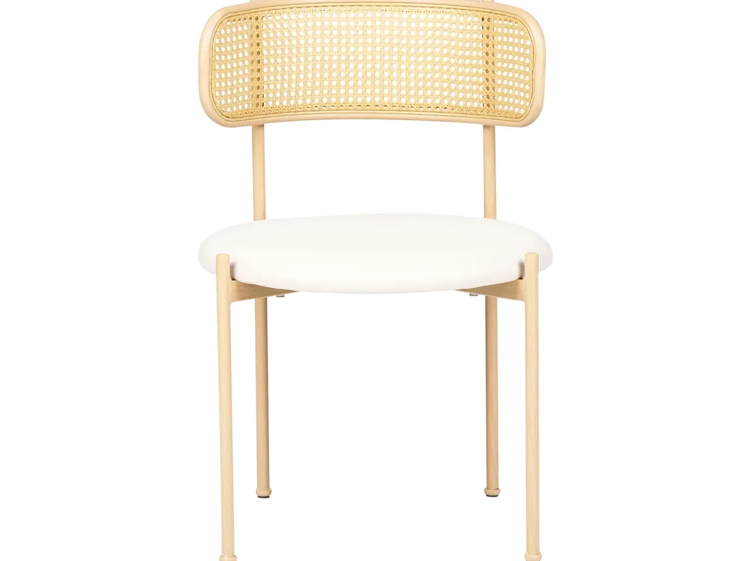 Sæt med 2 spisebordsstole ANDOVER Metal Lys Beige