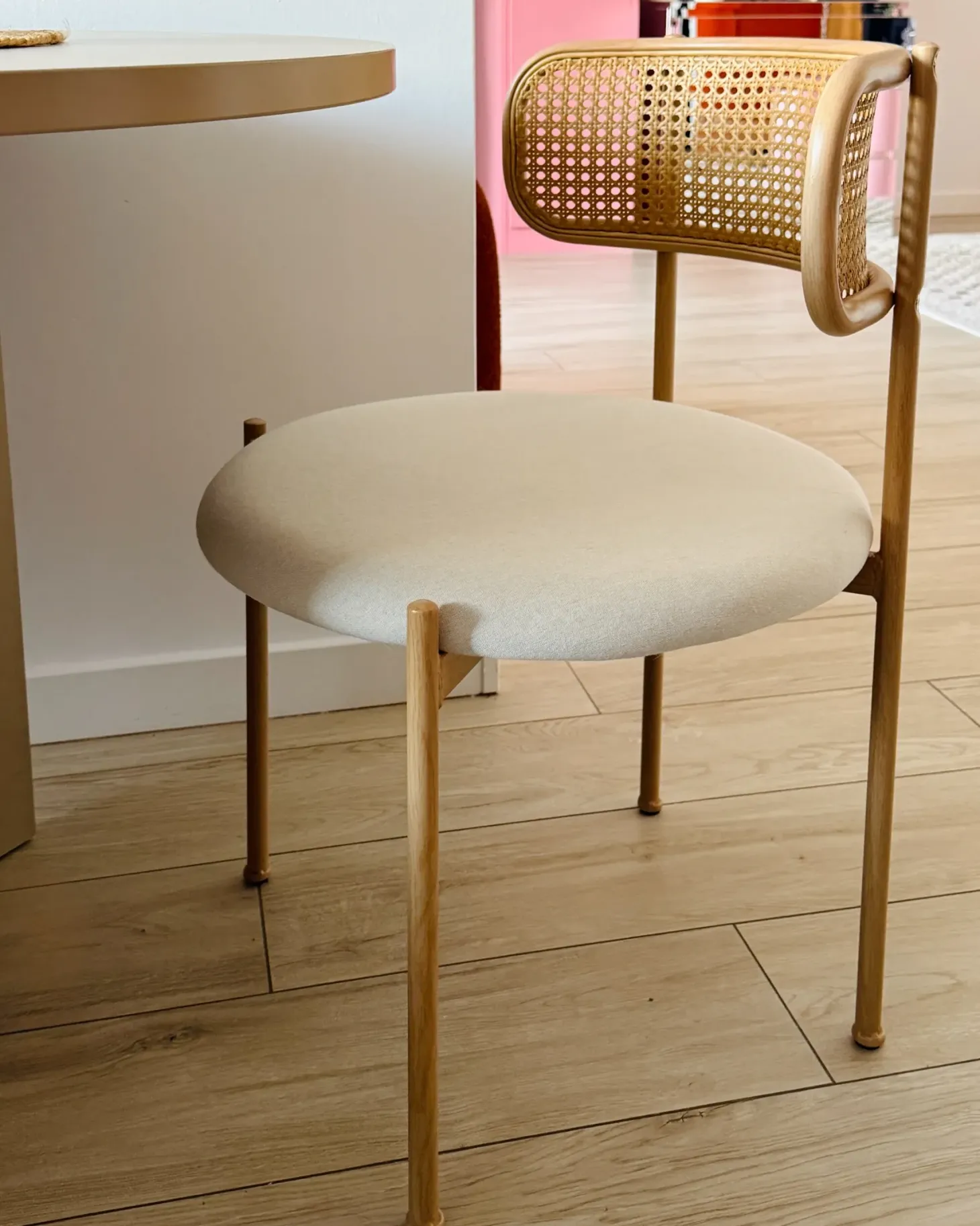 Sæt med 2 spisebordsstole ANDOVER Metal Lys Beige