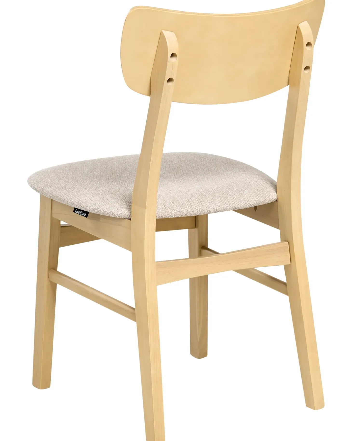 Sæt med 2 spisebordsstole ANOKA Træ Lysebrun/beige