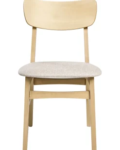 Sæt med 2 spisebordsstole ANOKA Træ Lysebrun/beige