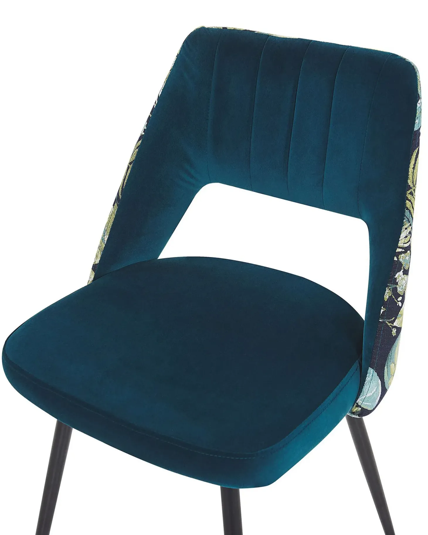 Sæt med 2 spisebordsstole ANSLEY Velour Søblå