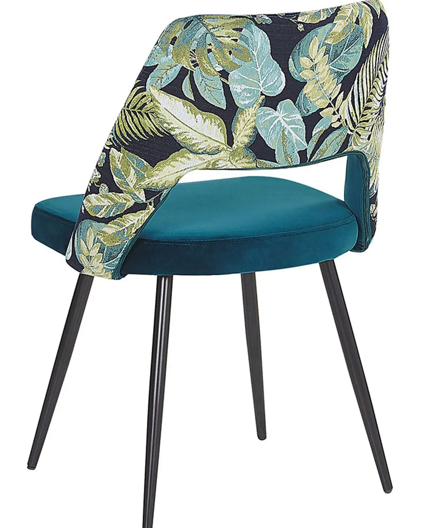 Sæt med 2 spisebordsstole ANSLEY Velour Søblå