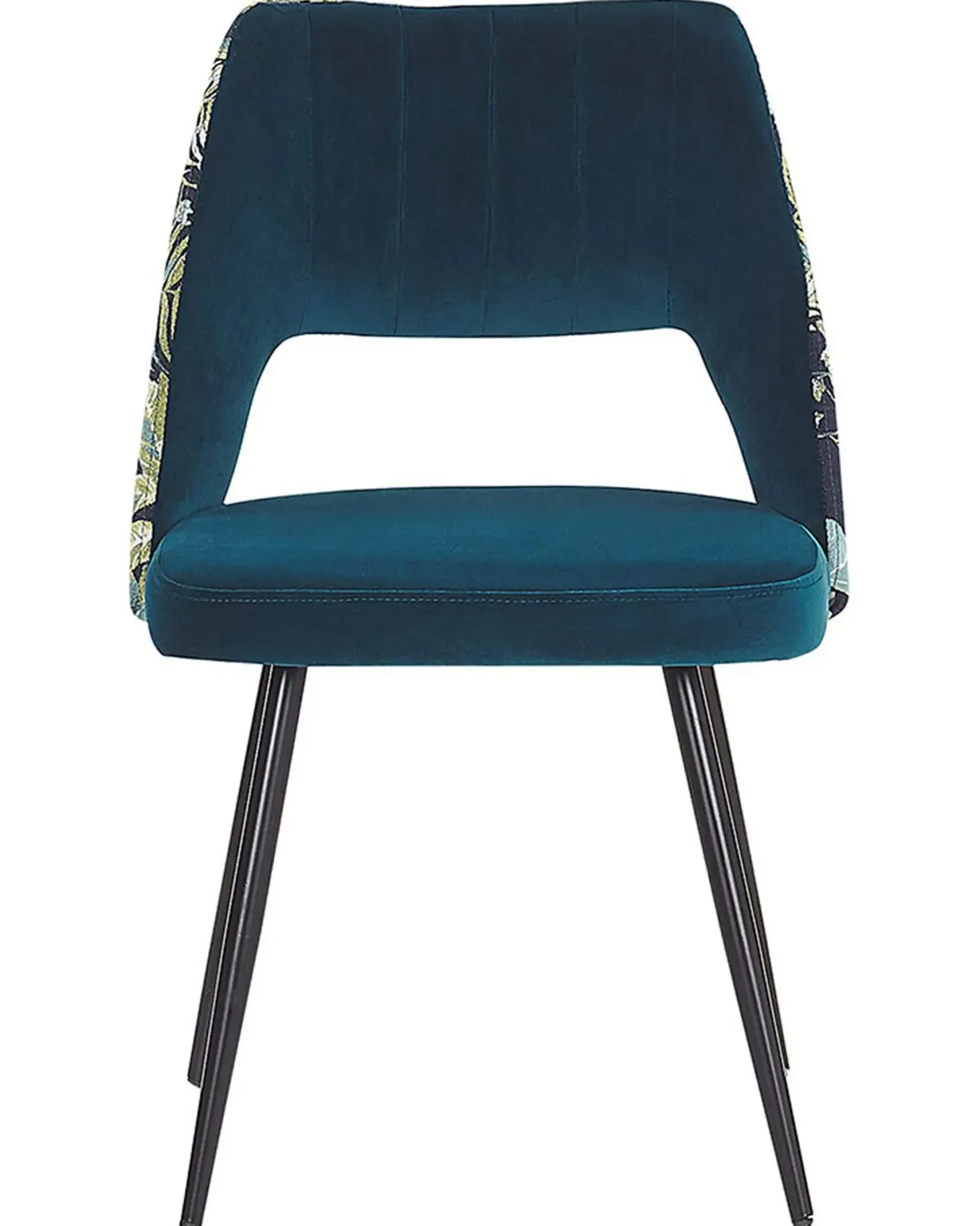 Sæt med 2 spisebordsstole ANSLEY Velour Søblå