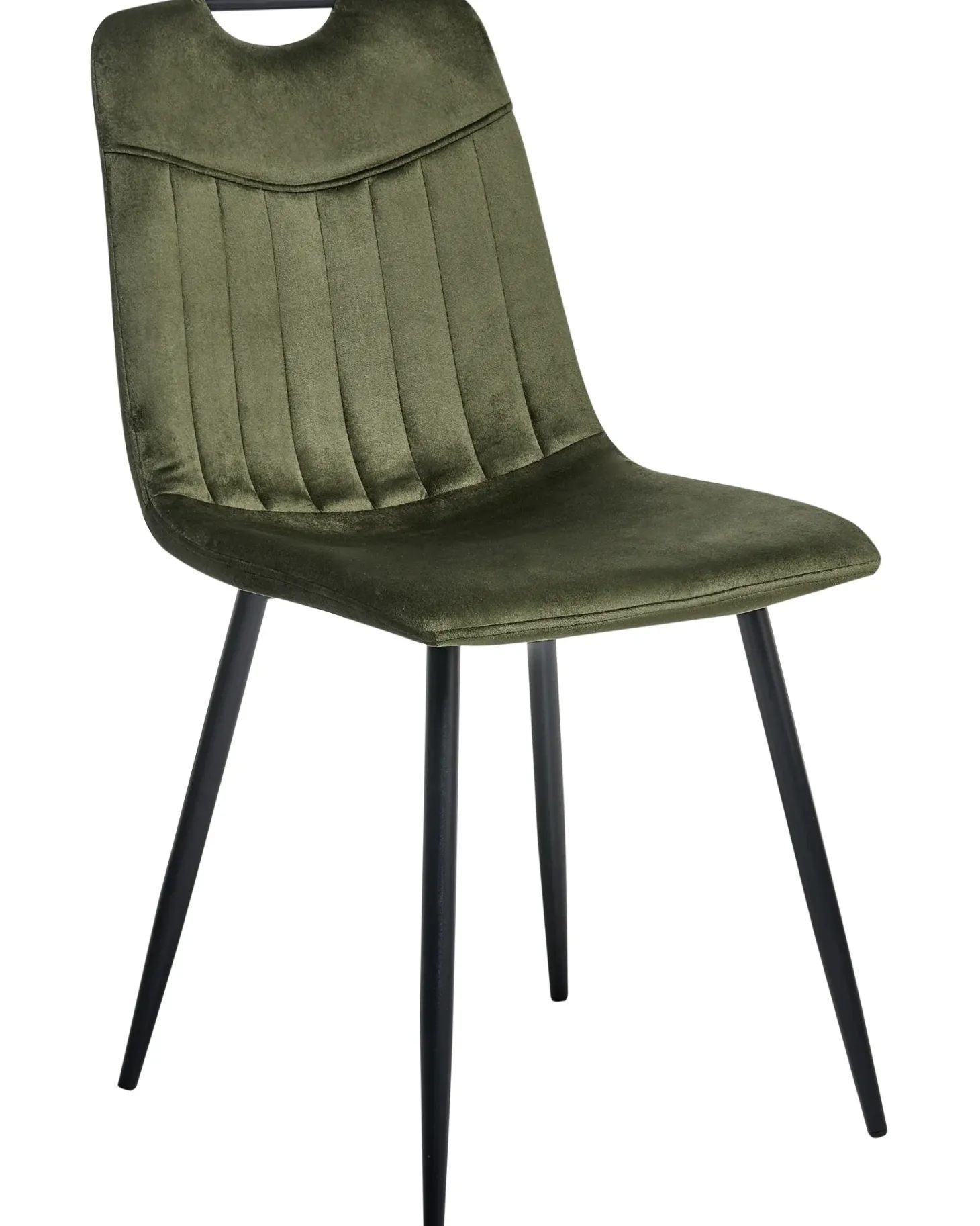 Sæt med 4 spisebordsstole ARGYLE Velour Mørkegrøn