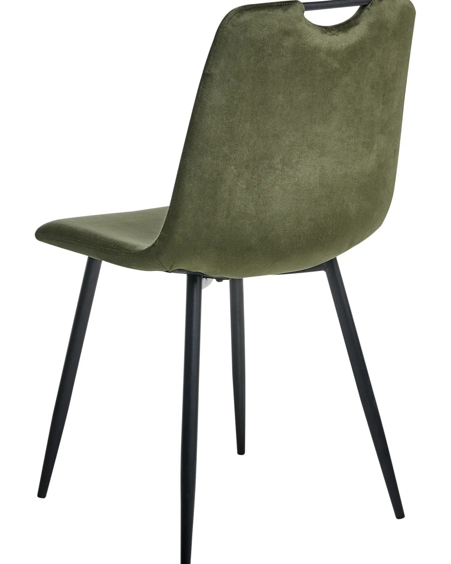 Sæt med 4 spisebordsstole ARGYLE Velour Mørkegrøn