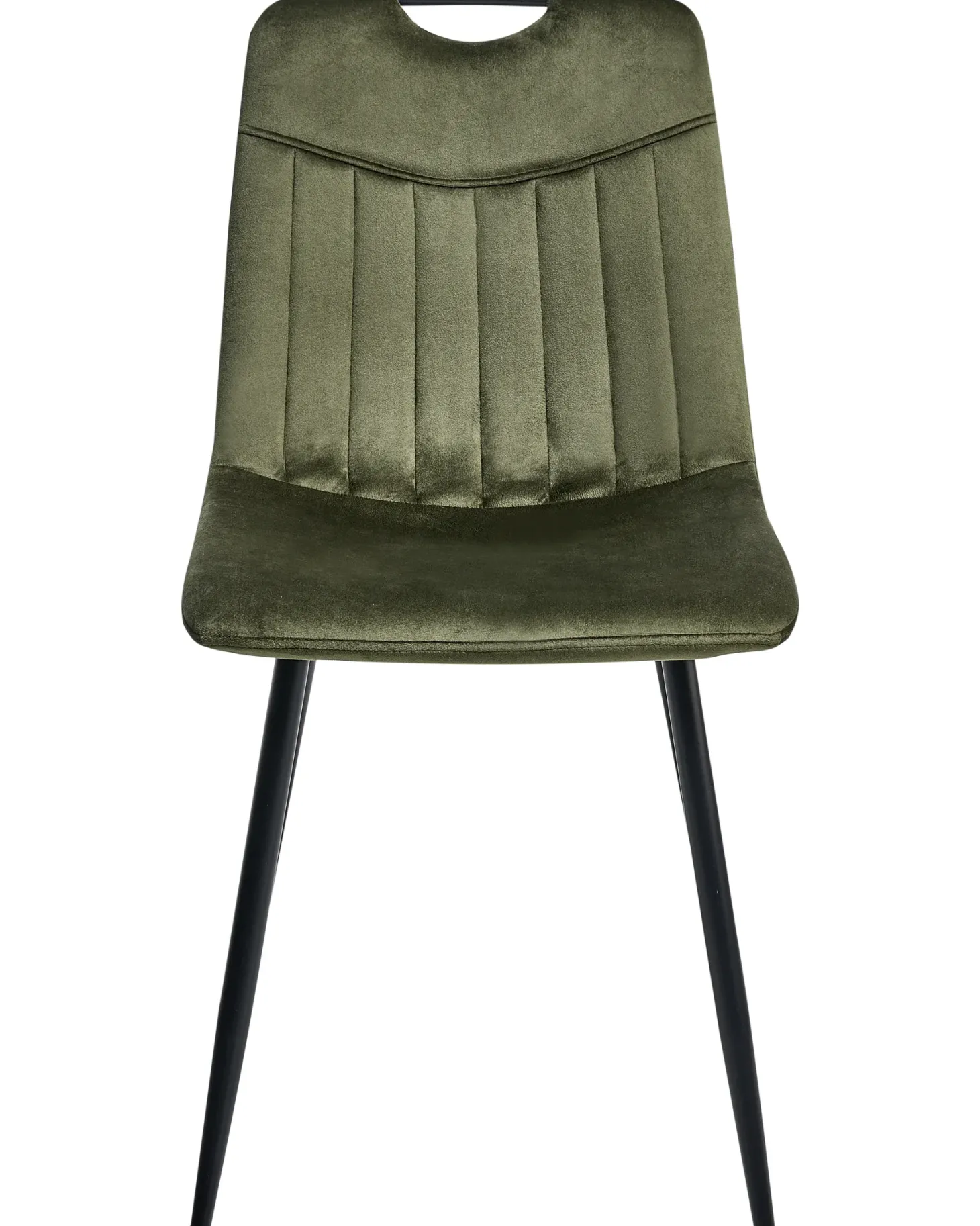 Sæt med 4 spisebordsstole ARGYLE Velour Mørkegrøn