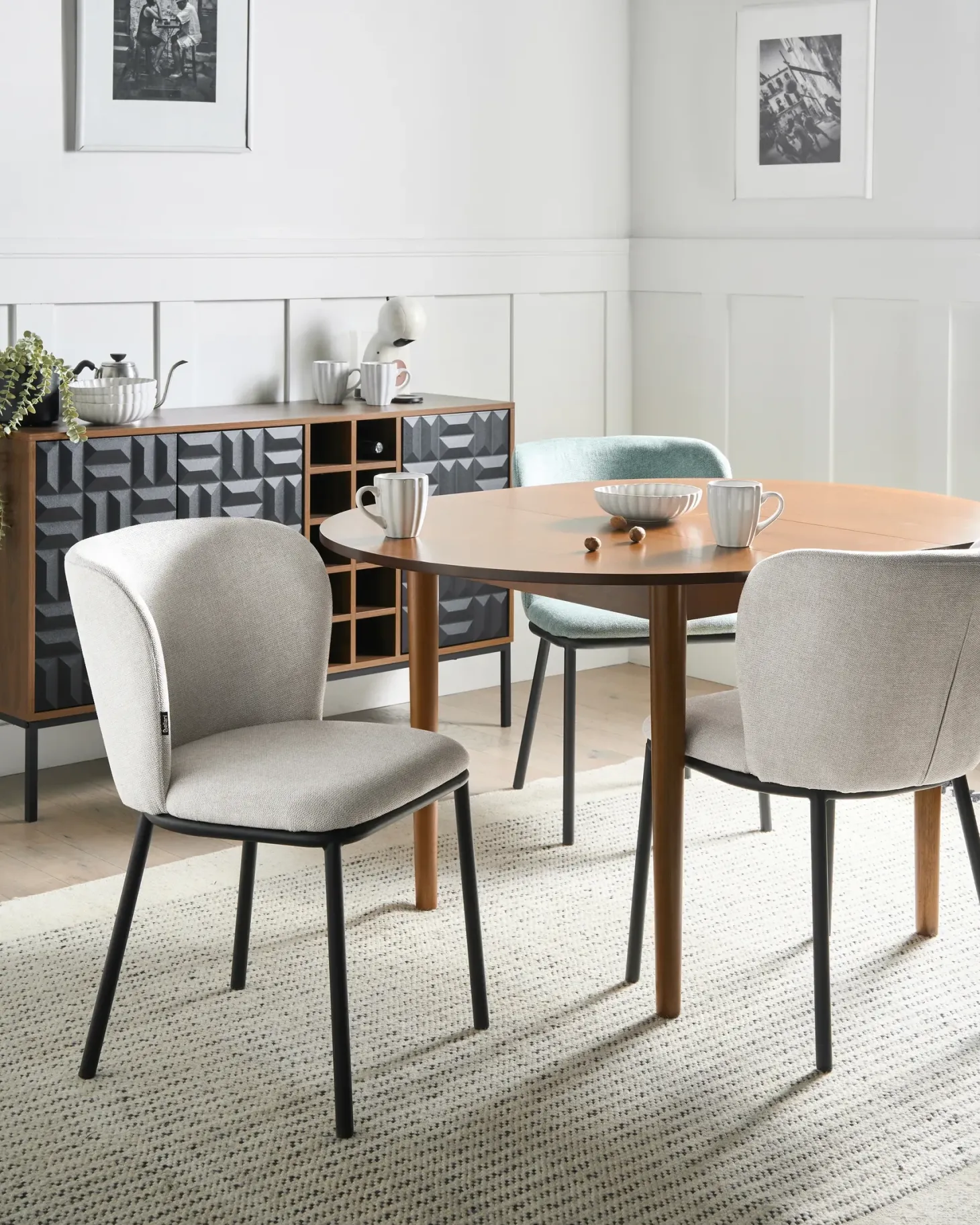 Sæt med 2 spisebordsstole ARTESIA Lys Beige