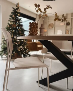 Sæt med 4 spisebordsstole ASTORIA Beige