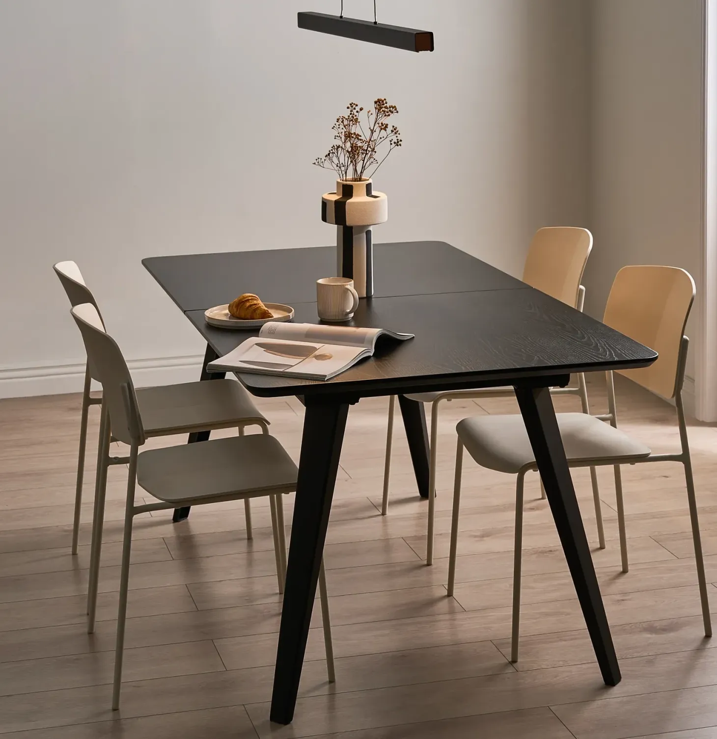 Sæt med 4 spisebordsstole ASTORIA Beige