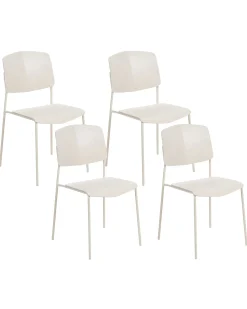 Sæt med 4 spisebordsstole ASTORIA Beige