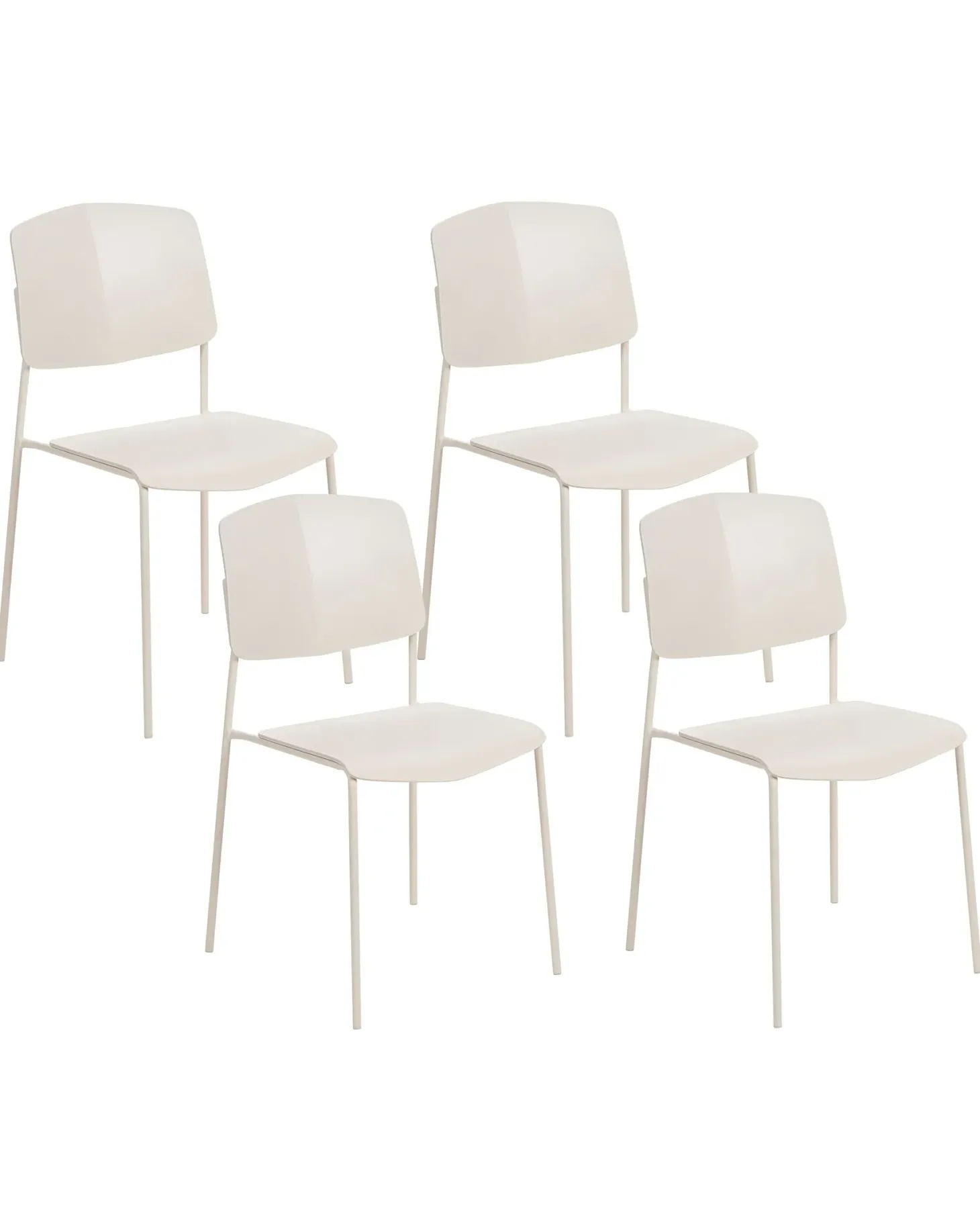 Sæt med 4 spisebordsstole ASTORIA Beige