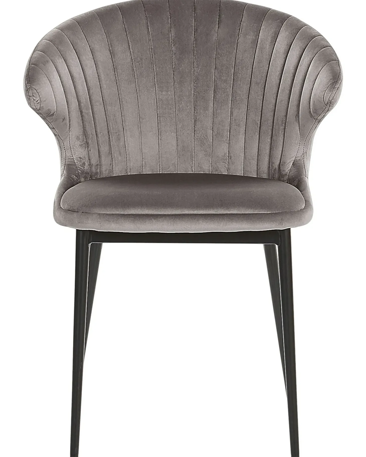 Sæt med 2 spisebordsstole AUGUSTA Velour Grå