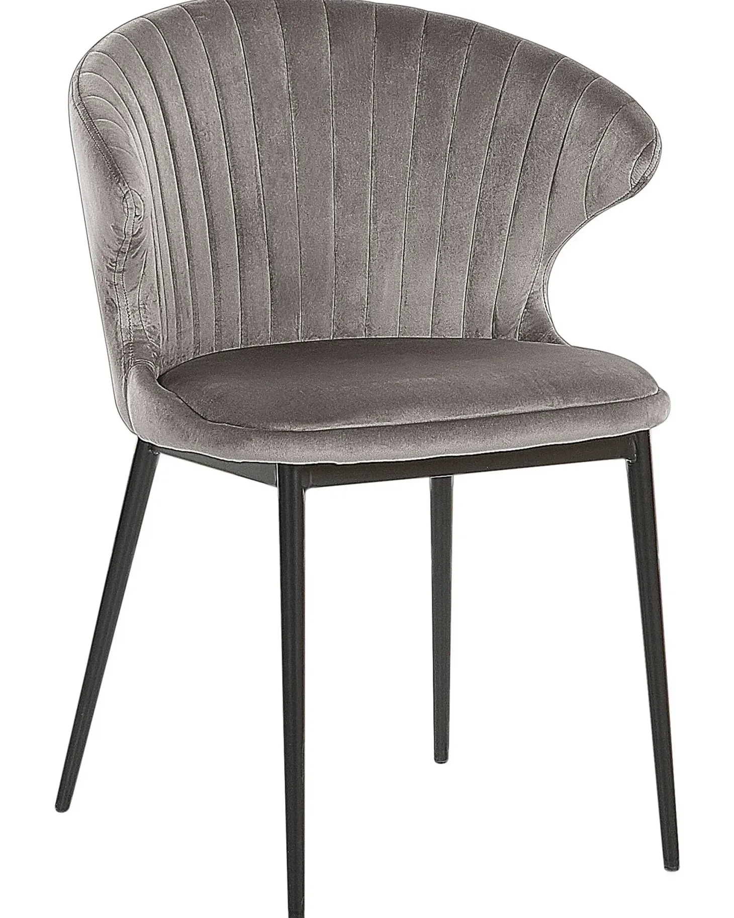 Sæt med 2 spisebordsstole AUGUSTA Velour Grå