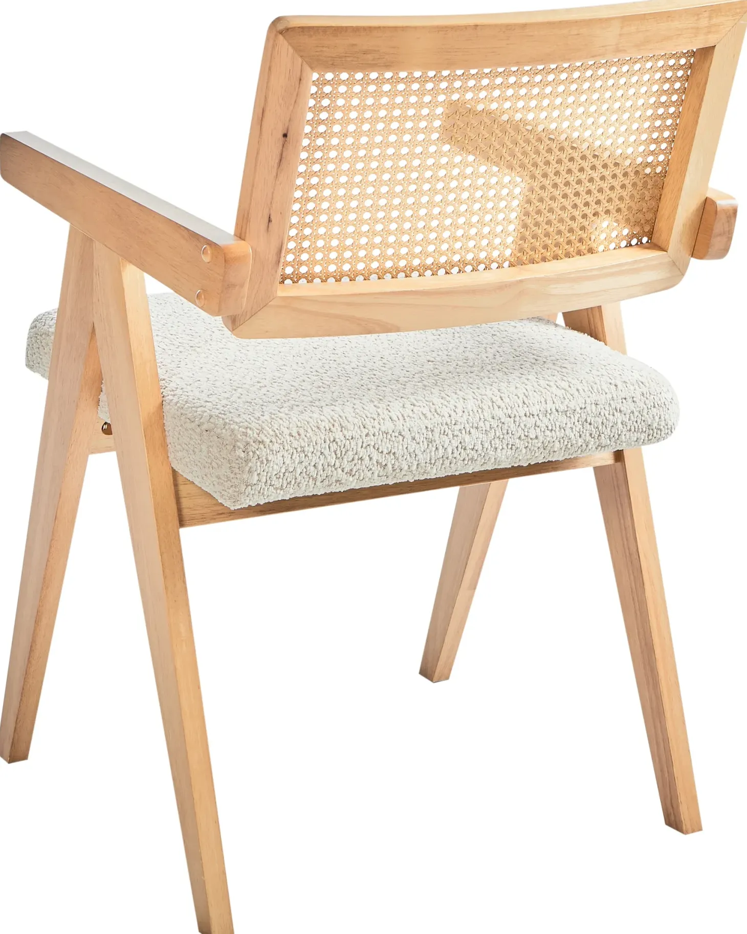 Sæt med 2 spisebordsstole AVA Træ Lysebrun/beige