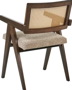 Sæt med 2 spisebordsstole AVA Træ Brun/taupe