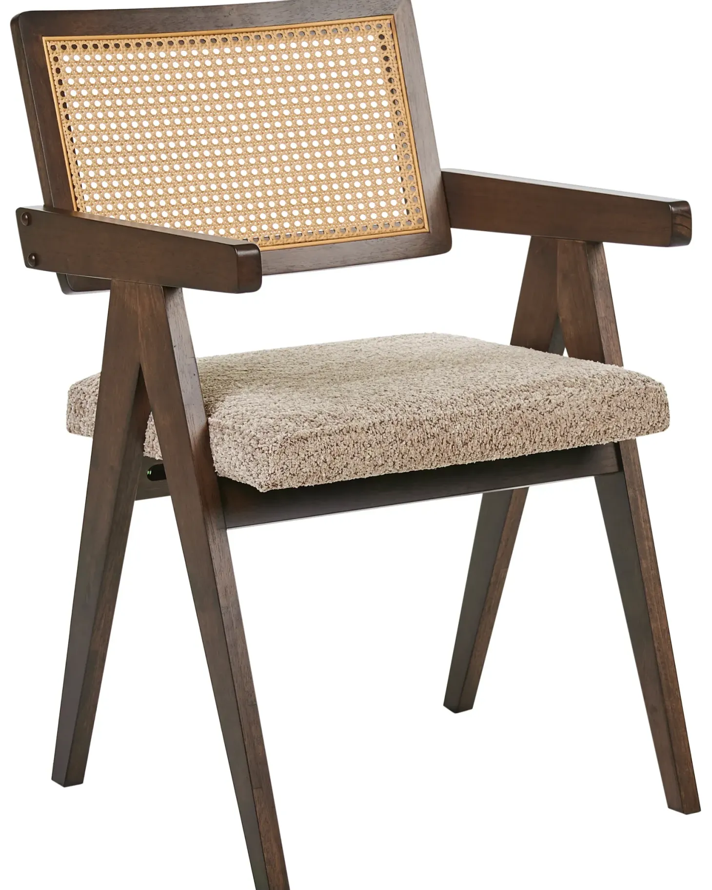 Sæt med 2 spisebordsstole AVA Træ Brun/taupe