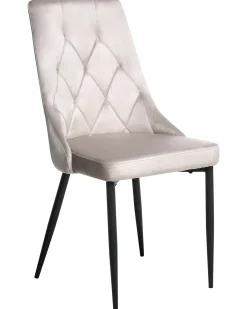 Sæt med 2 spisebordsstole AVENIR Velour Brungrå