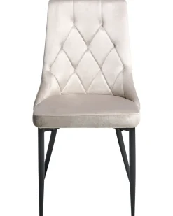 Sæt med 2 spisebordsstole AVENIR Velour Brungrå
