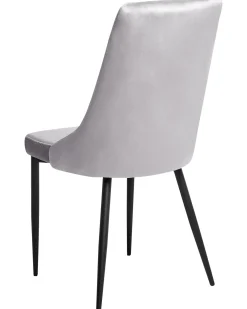 Sæt med 2 spisebordsstole AVENIR Velour Lysegrå