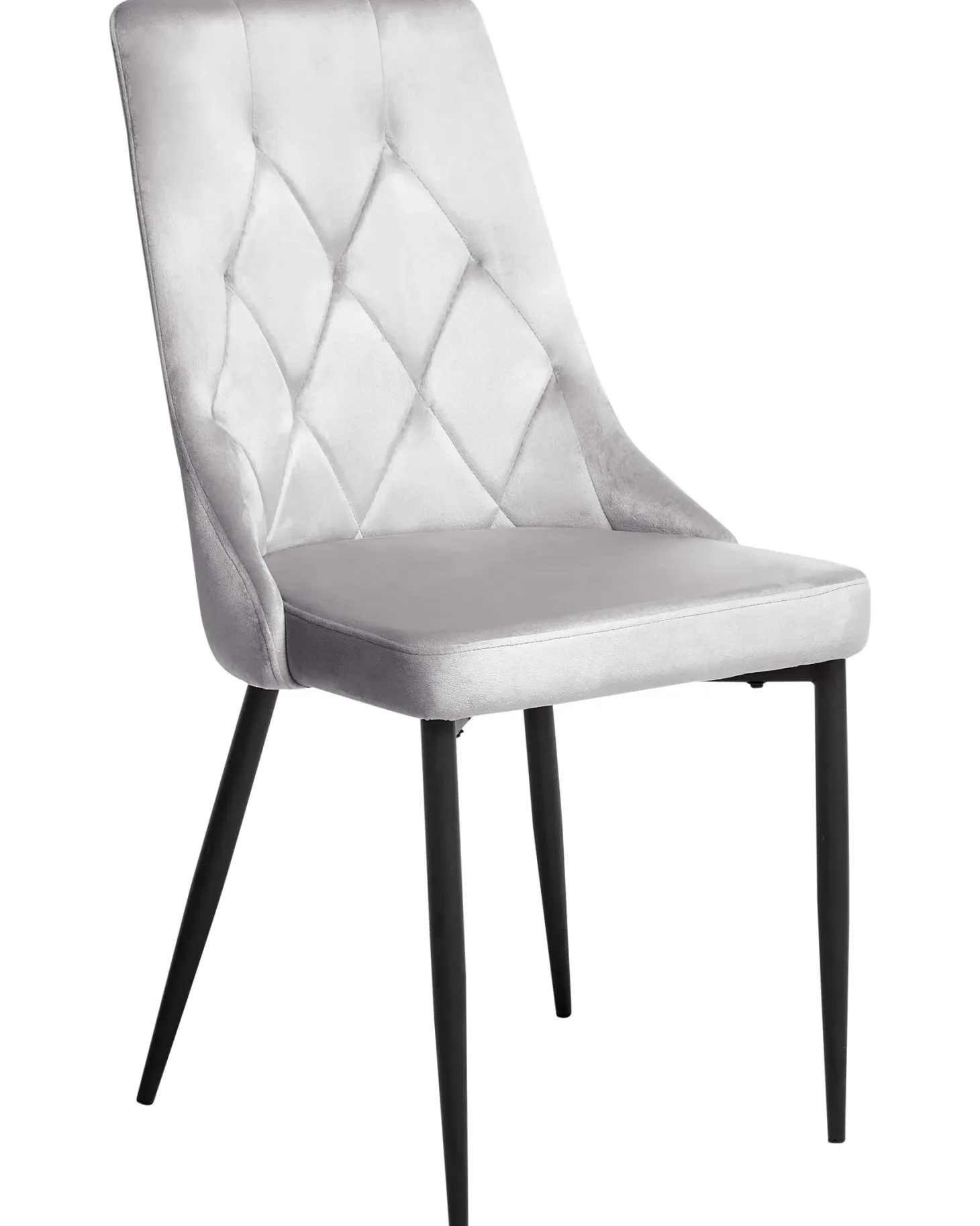 Sæt med 2 spisebordsstole AVENIR Velour Lysegrå