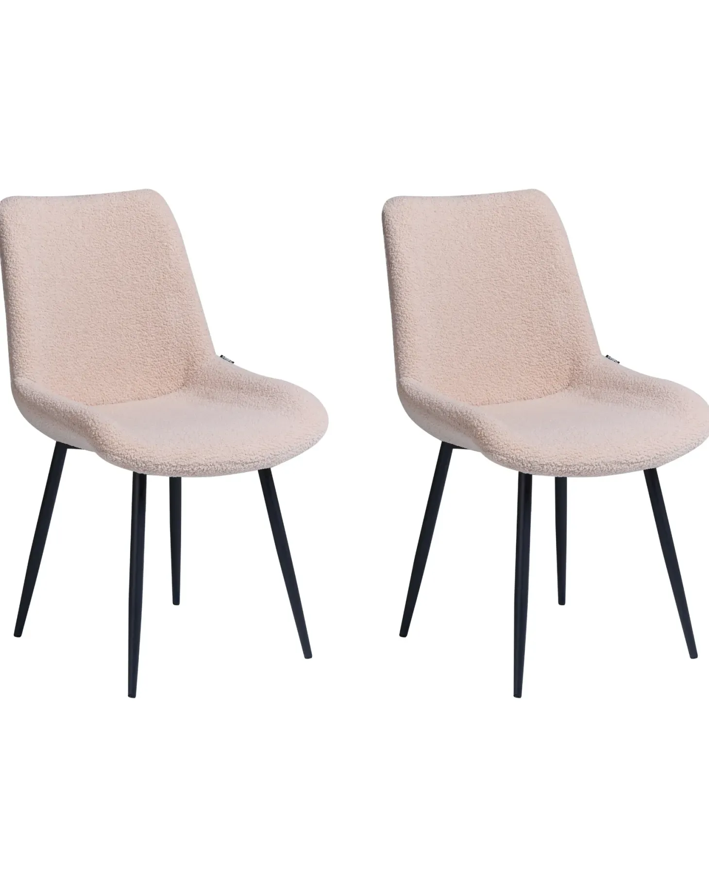 Sæt med 2 spisebordsstole AVILLA Boucle Beige