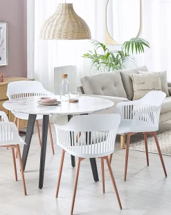 Sæt med 2 spisebordsstole BERECA Hvid
