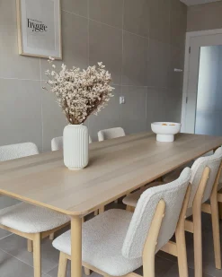 Sæt med 2 spisebordsstole BLANE Boucle Lysebrun/hvid