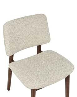 Sæt med 2 spisebordsstole BLANE Boucle Mørkebrun/beige