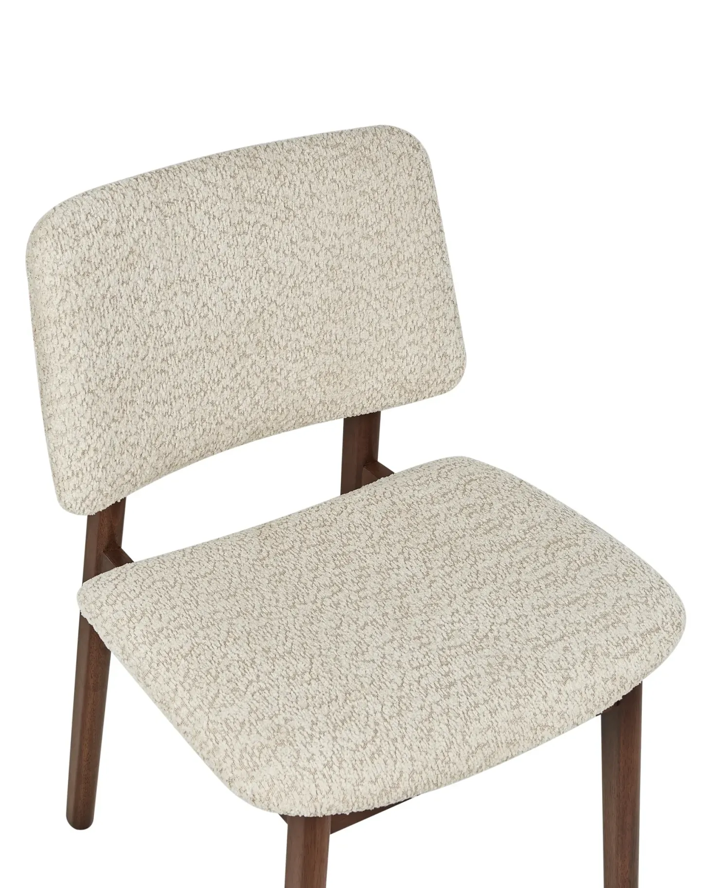 Sæt med 2 spisebordsstole BLANE Boucle Mørkebrun/beige