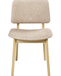 Sæt med 2 spisebordsstole BLANE Boucle Lysebrun/taupe