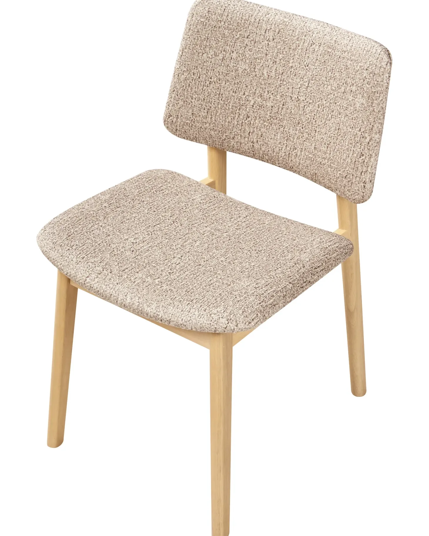 Sæt med 2 spisebordsstole BLANE Boucle Lysebrun/taupe