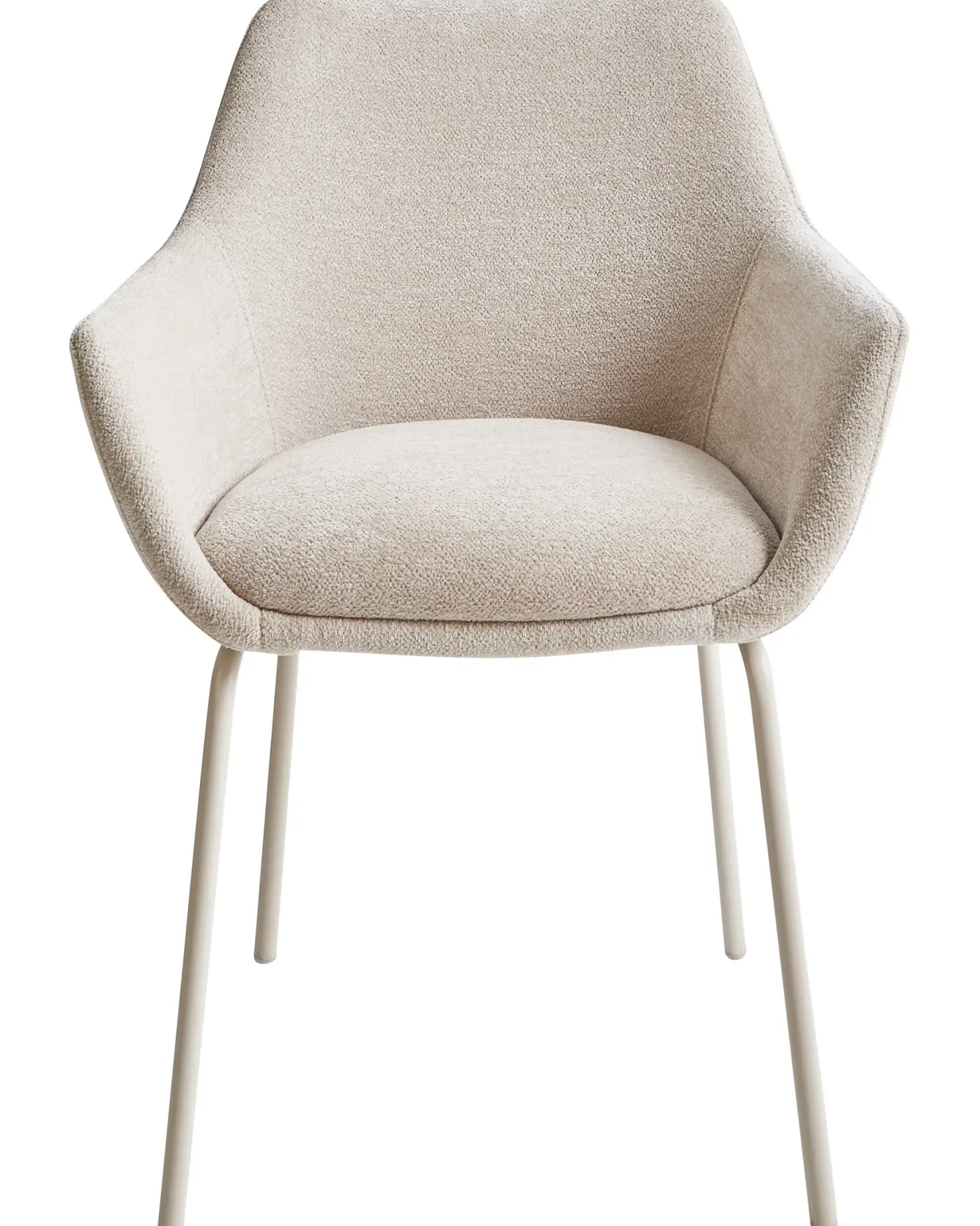 Sæt med 2 spisebordsstole BOWDON Chenille Lys Beige