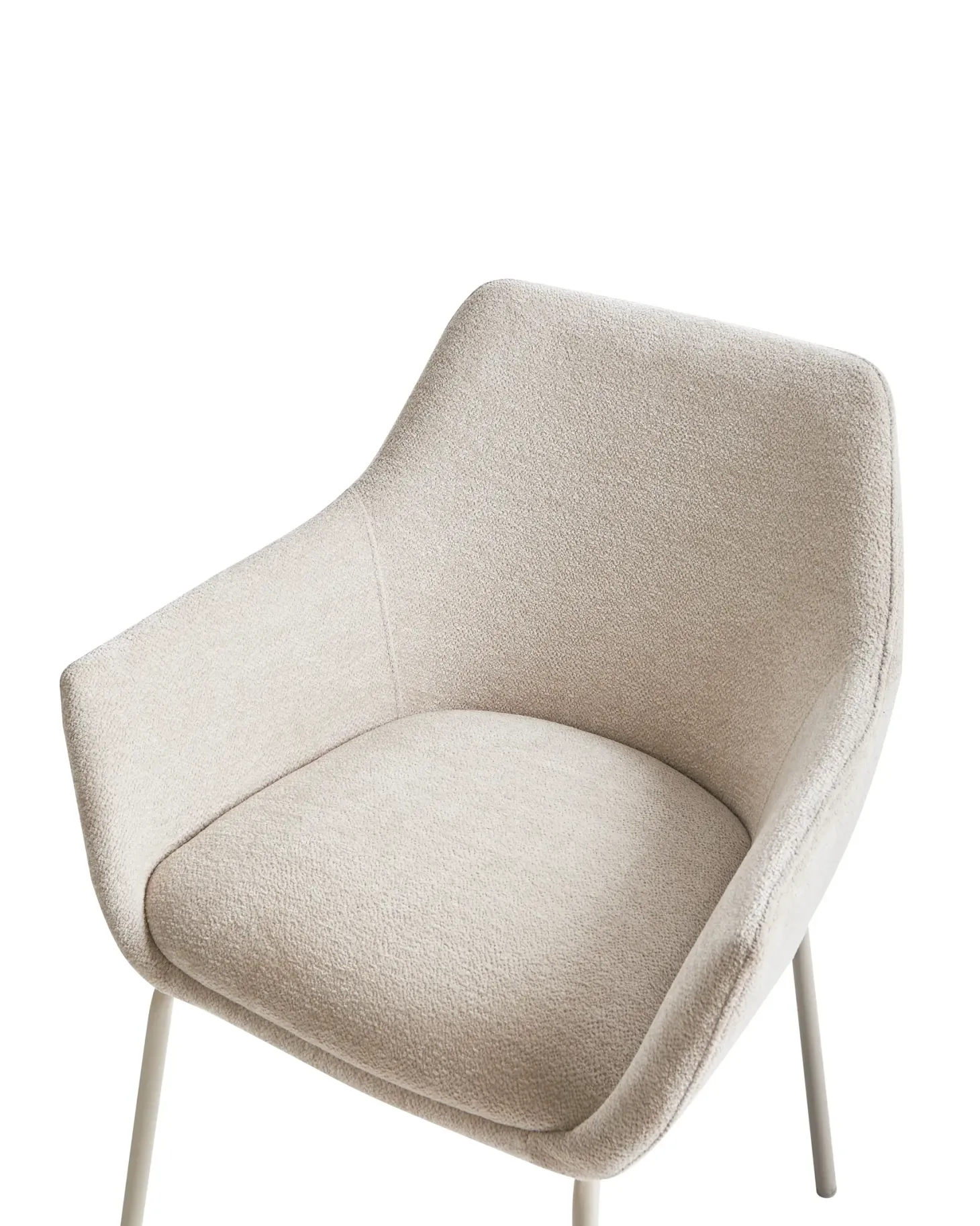 Sæt med 2 spisebordsstole BOWDON Chenille Lys Beige