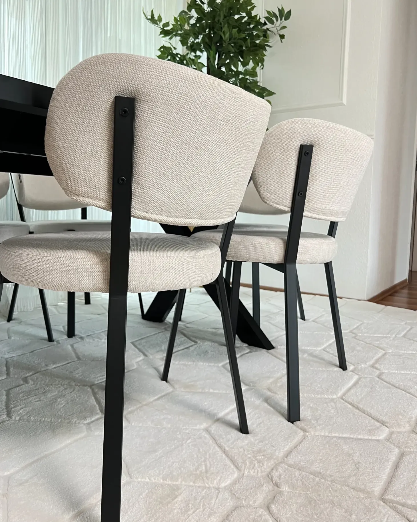 Sæt med 2 spisebordsstole BRONTE Lys Beige